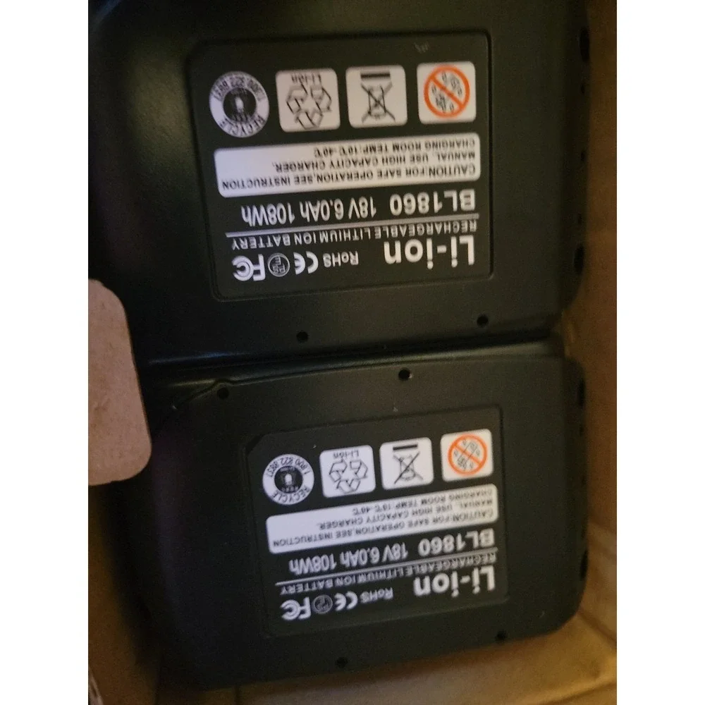 2 Packs 18V 6.0Ah BL1860B Battery For Makita BL1830 BL1840 BL1850 BL1860 LXT400
